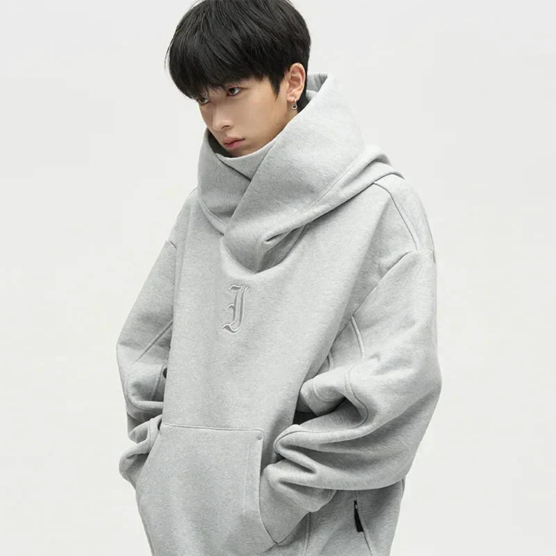 Übergroßer Hoodie mit doppelter Kapuze für Herren | Bequem