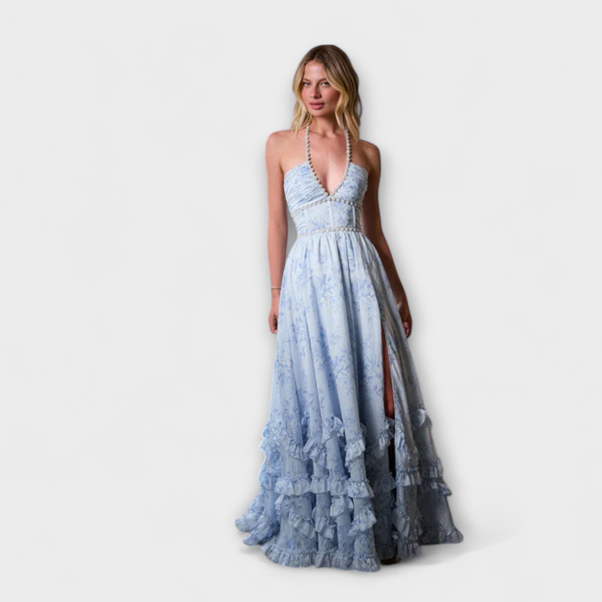Aurora - Chic Langes Fließendes Kleid
