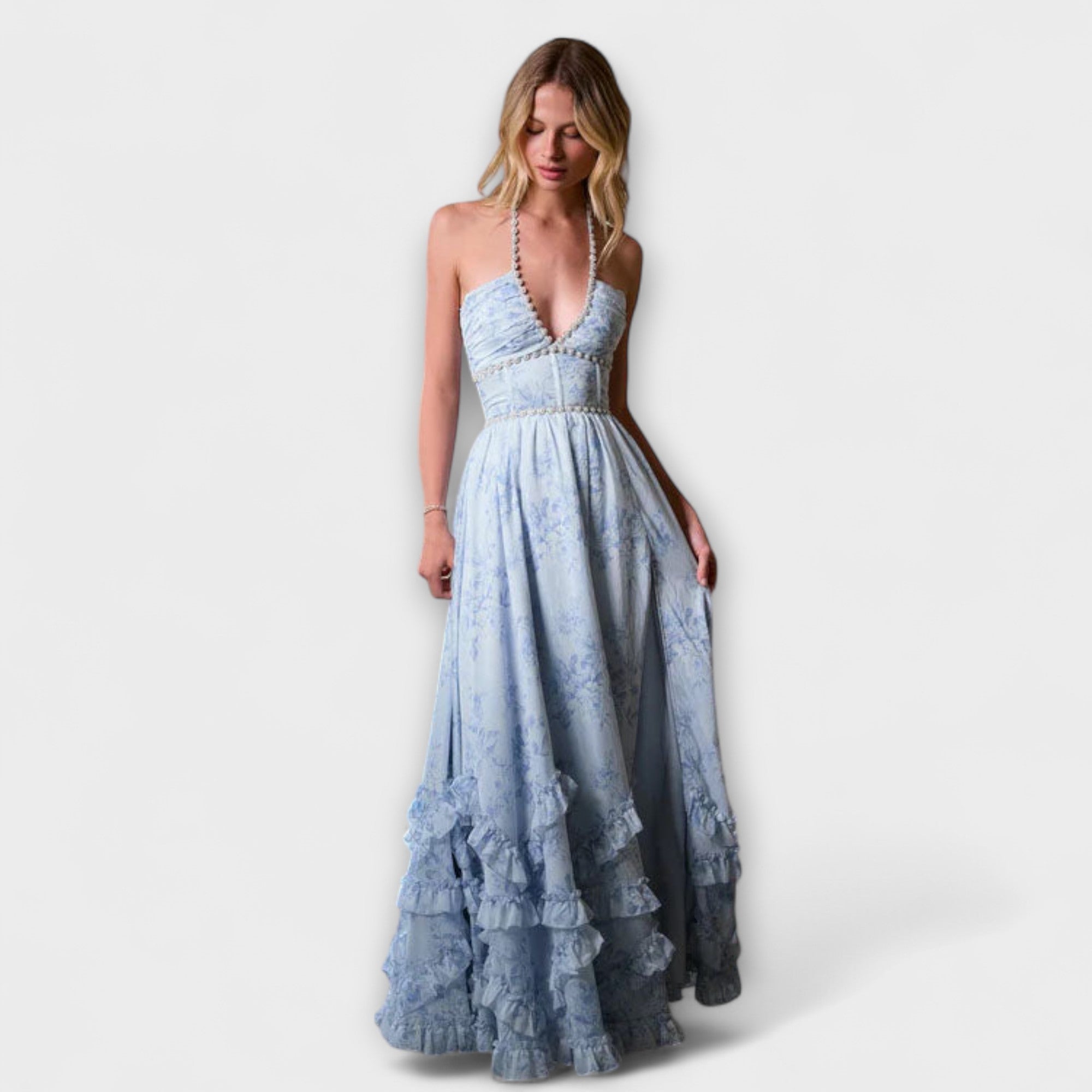 Aurora - Chic Langes Fließendes Kleid