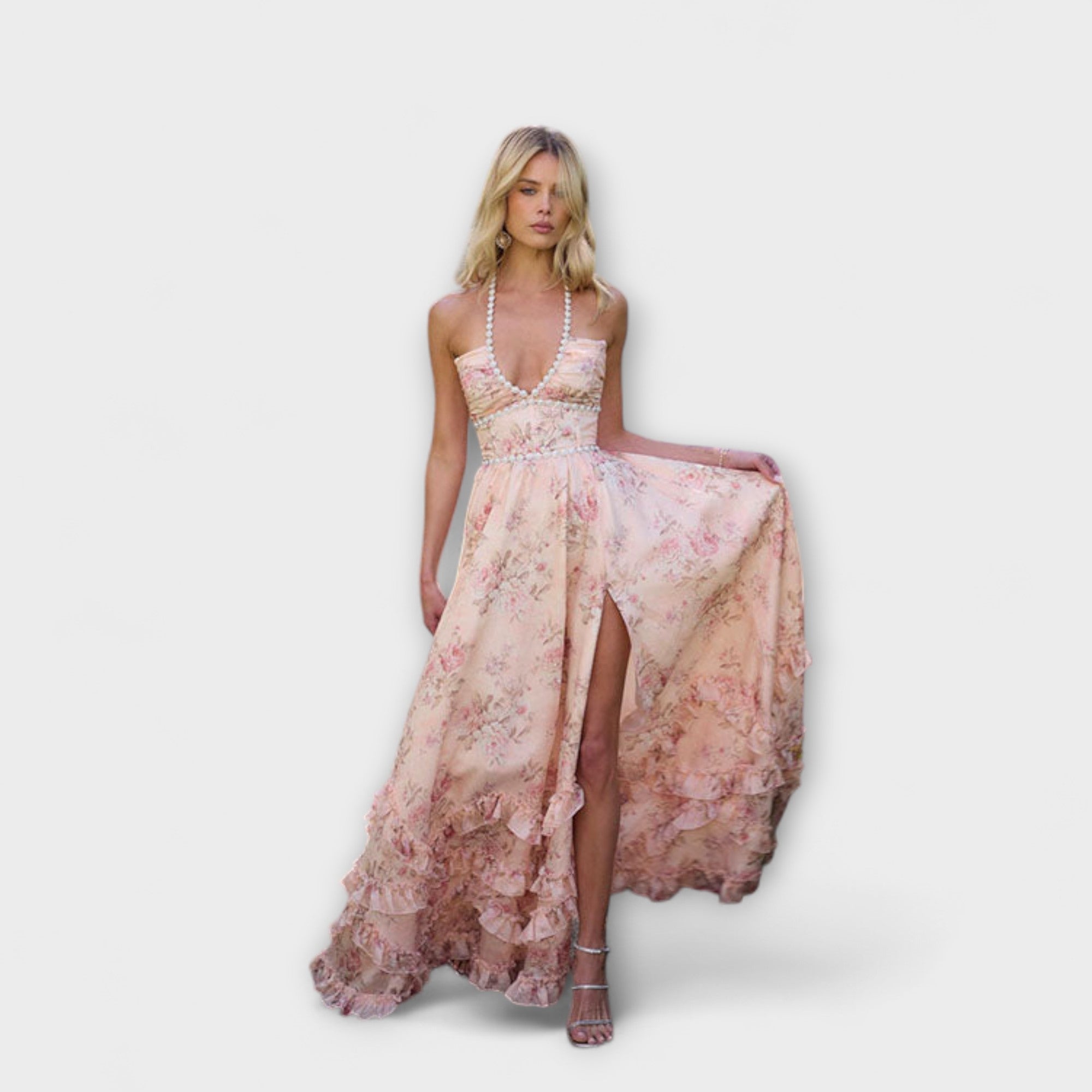 Aurora - Chic Langes Fließendes Kleid