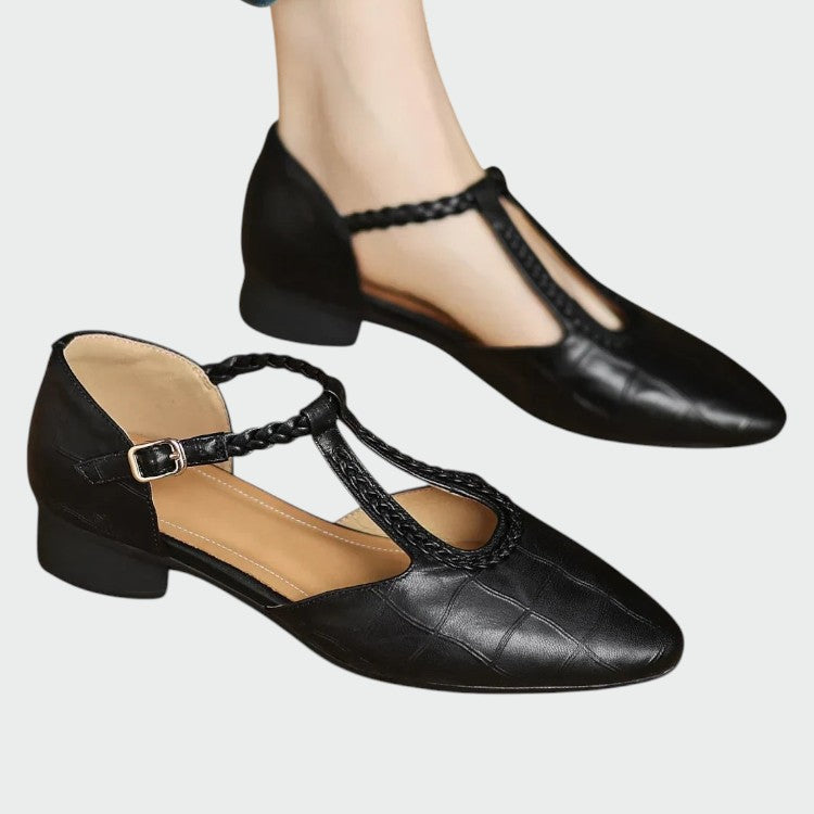 Olivia - Spitz T-Bar Mary Jane Schuhe