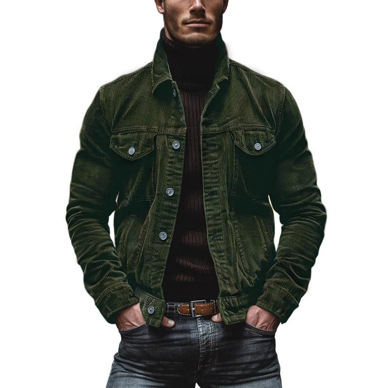 Vintage-Jacke mit Mehreren Brusttaschen für Herren