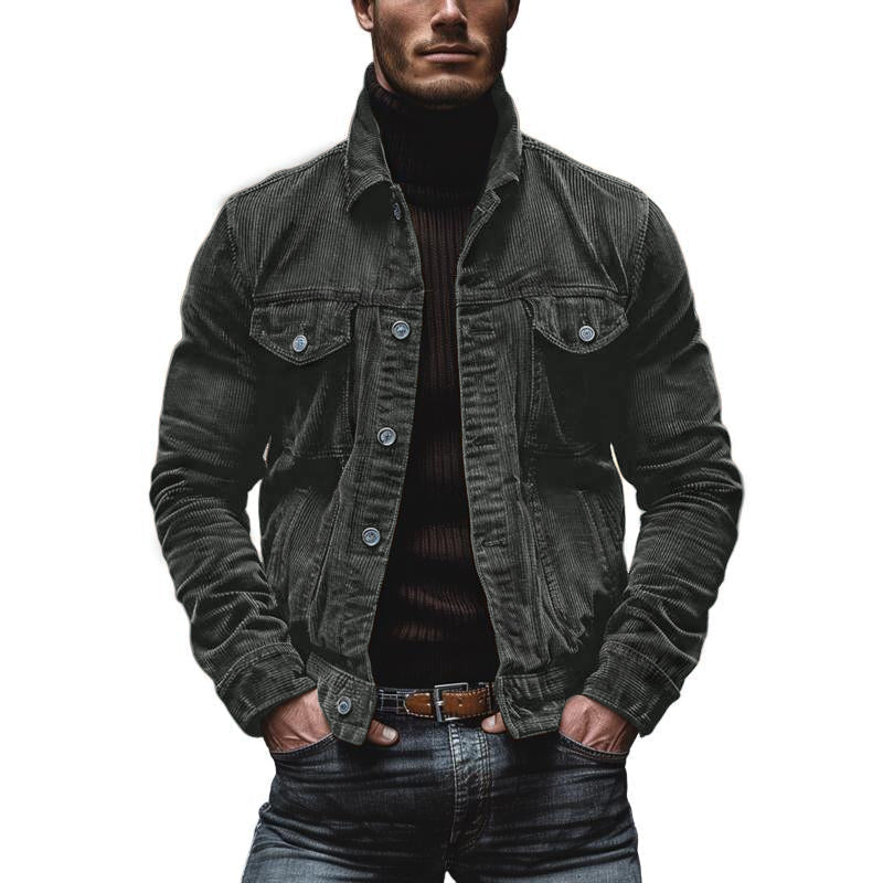 Vintage-Jacke mit Mehreren Brusttaschen für Herren