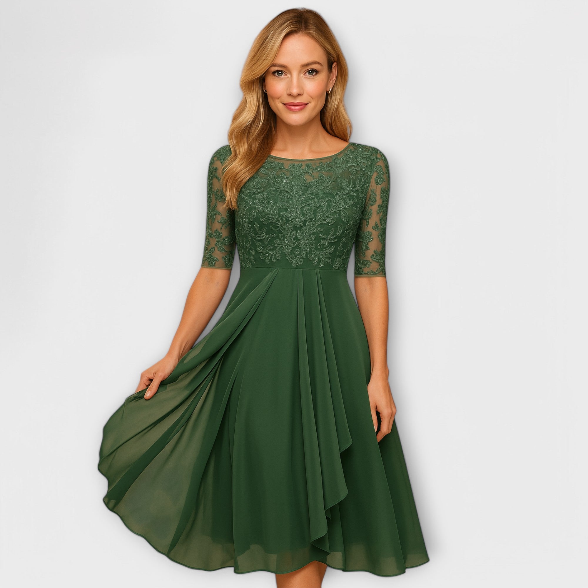 The product title remains unchanged: "Kleid für Hochzeitsgäste".