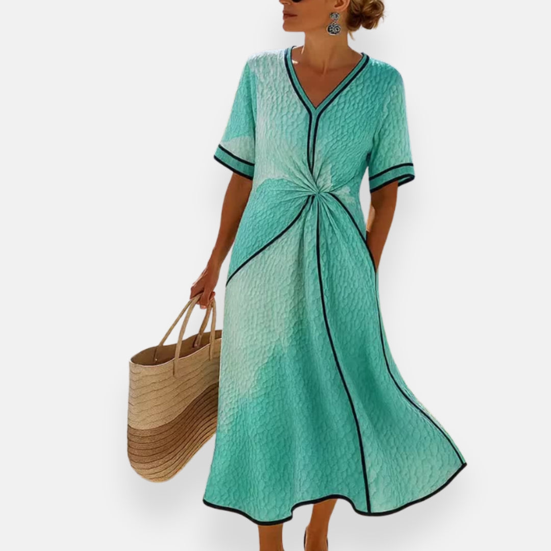 Mérina | Kleid mit Schleife und Besätzen