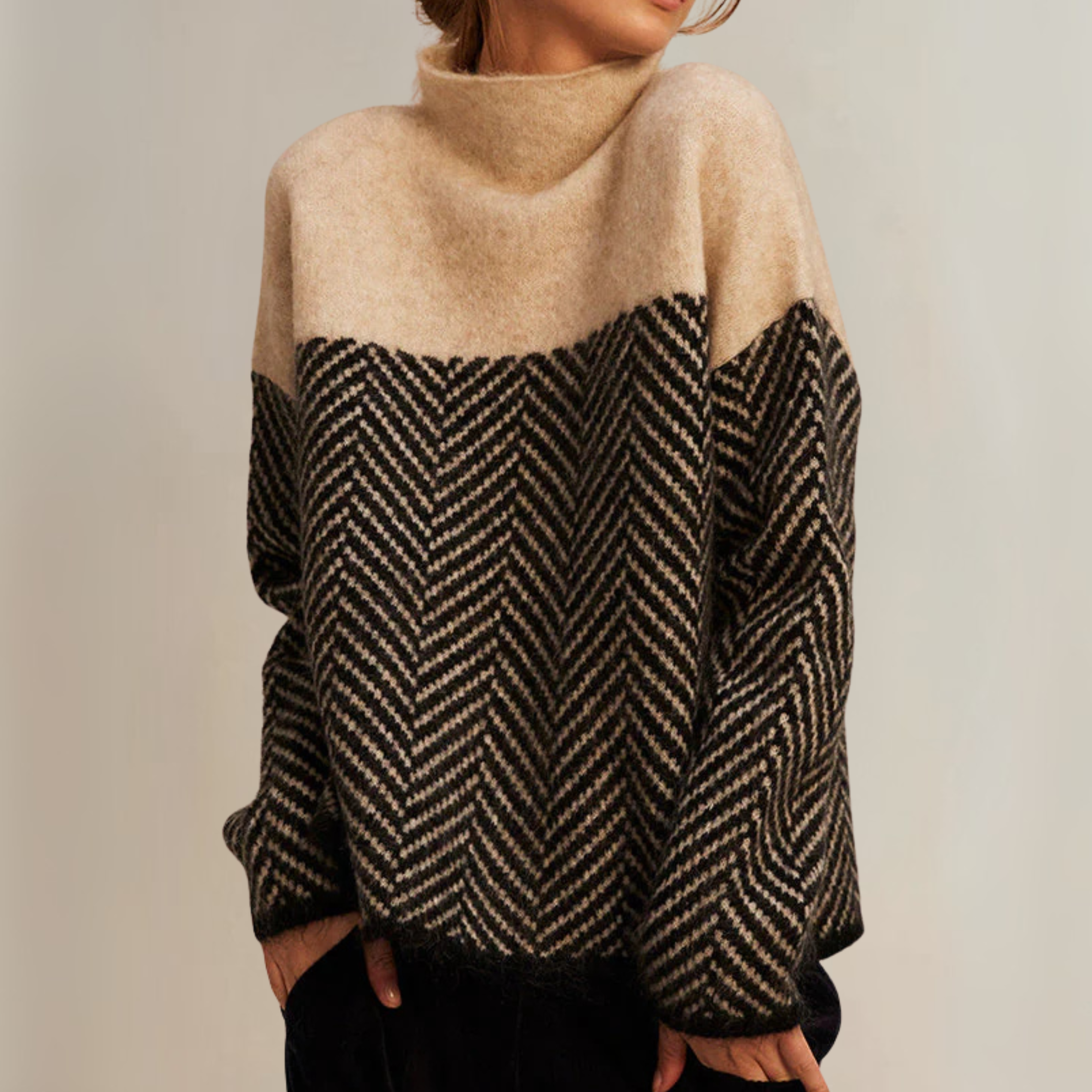 Norah | Baumwollrollkragenpullover