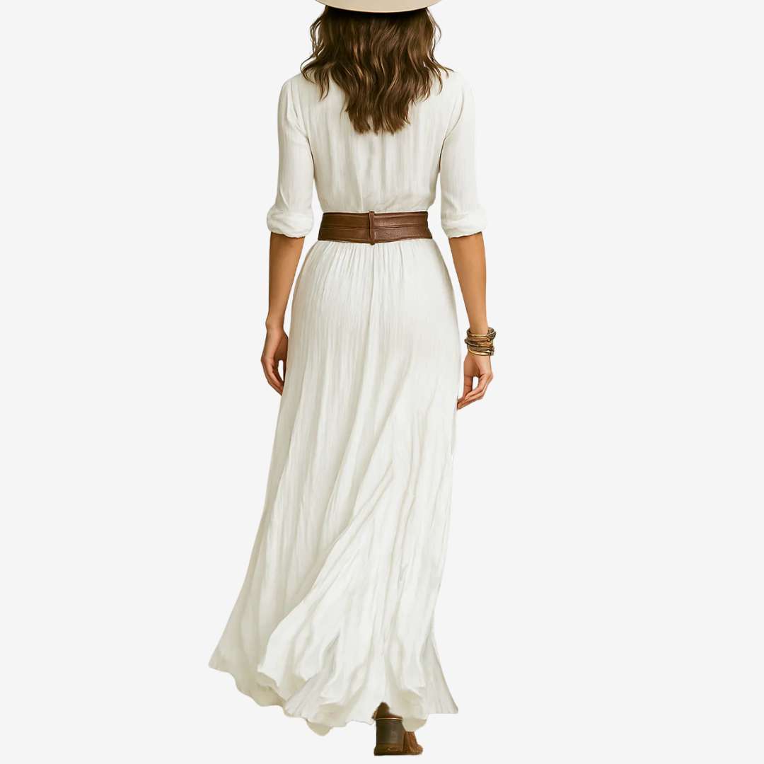 Eve™ Maxi-Fließkleid mit Gürtel