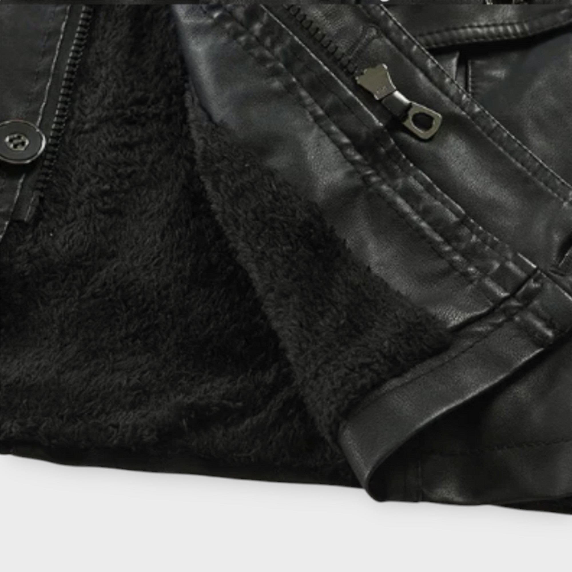 Elegante Bikerjacke aus Langen Leder