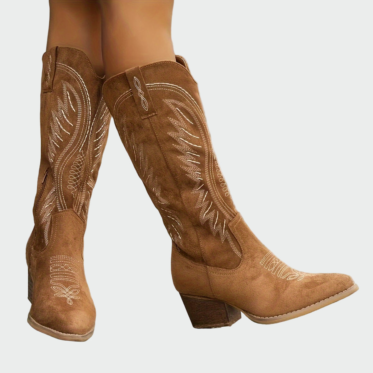 Modische bestickte Western-Stiefel