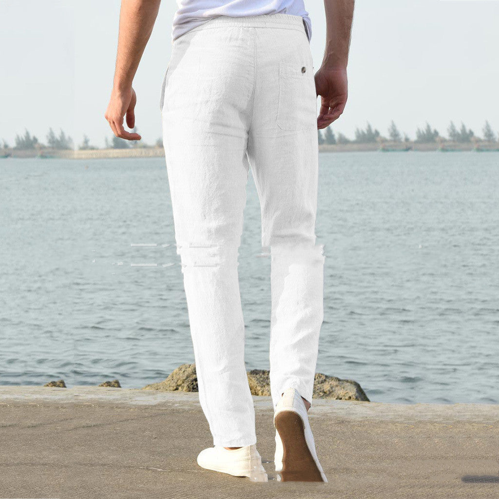 Herren Freizeithose mit elastischem Bund – Bequeme und stilvolle Stoffhose für Alltag und Urlaub