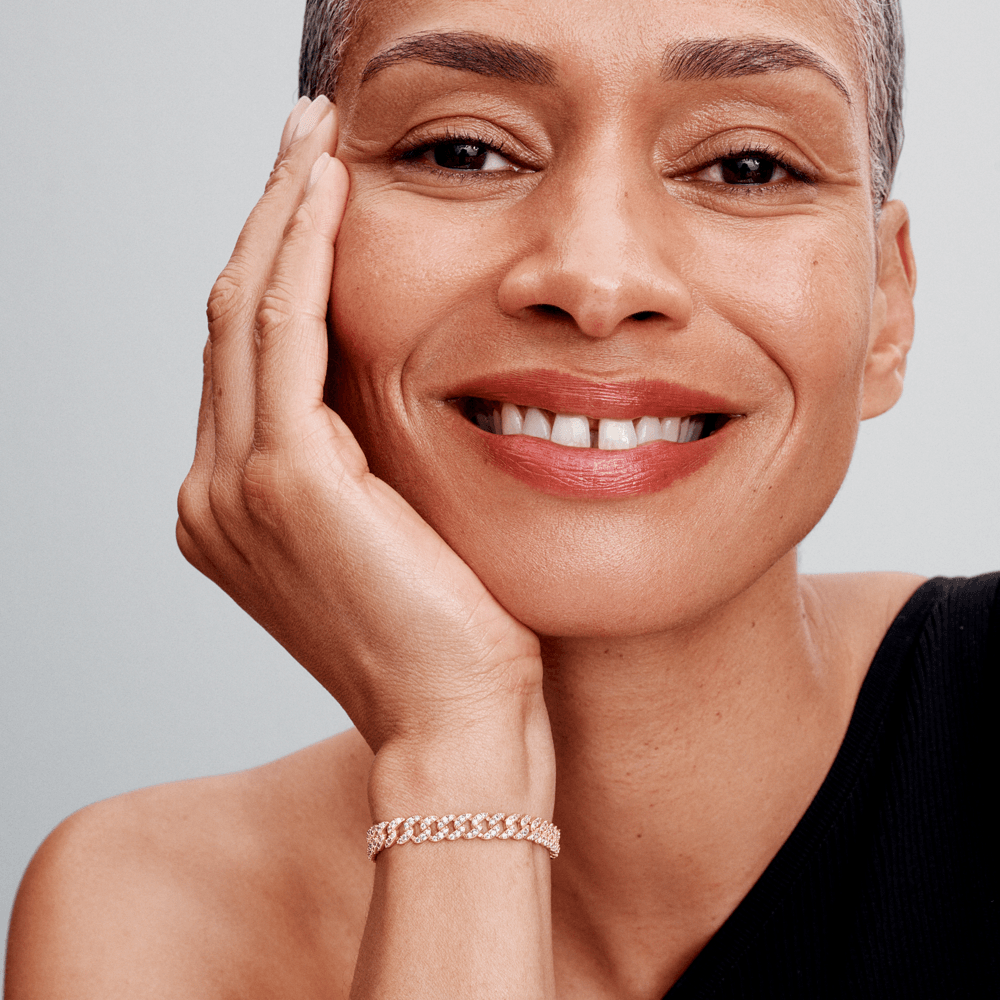 Cuban Pavé Armband | Gold