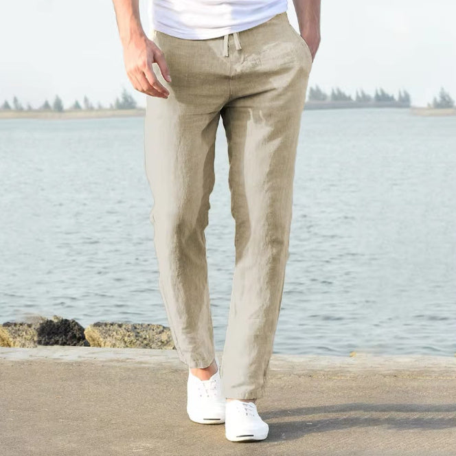 Herren Freizeithose mit elastischem Bund – Bequeme und stilvolle Stoffhose für Alltag und Urlaub