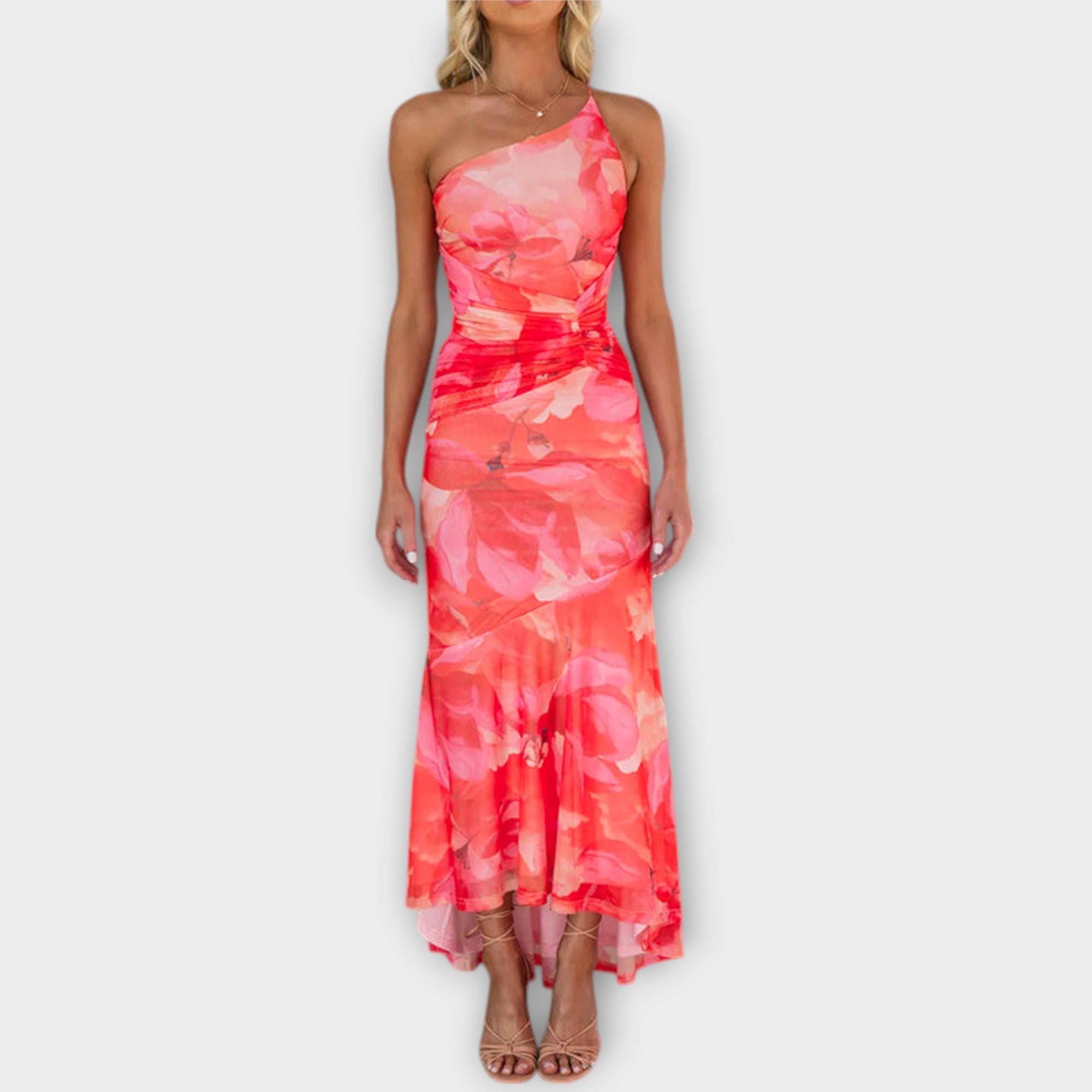 Pia - Maxikleid mit einseitiger Raffung
