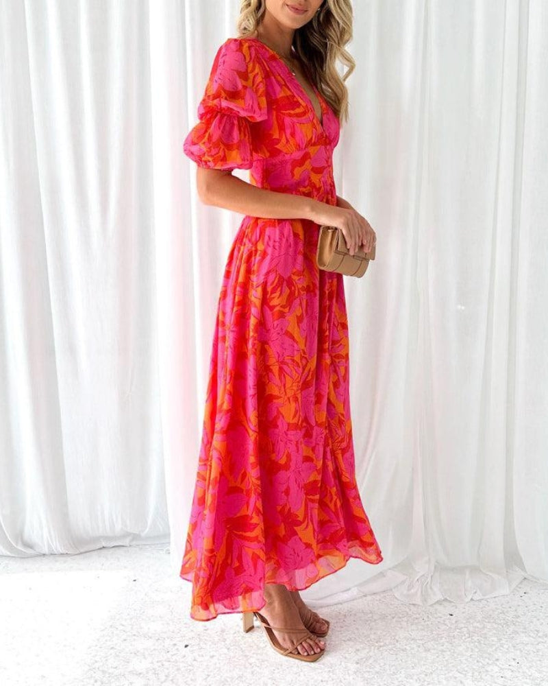 Alva™ | Maxikleid mit Balloonärmeln