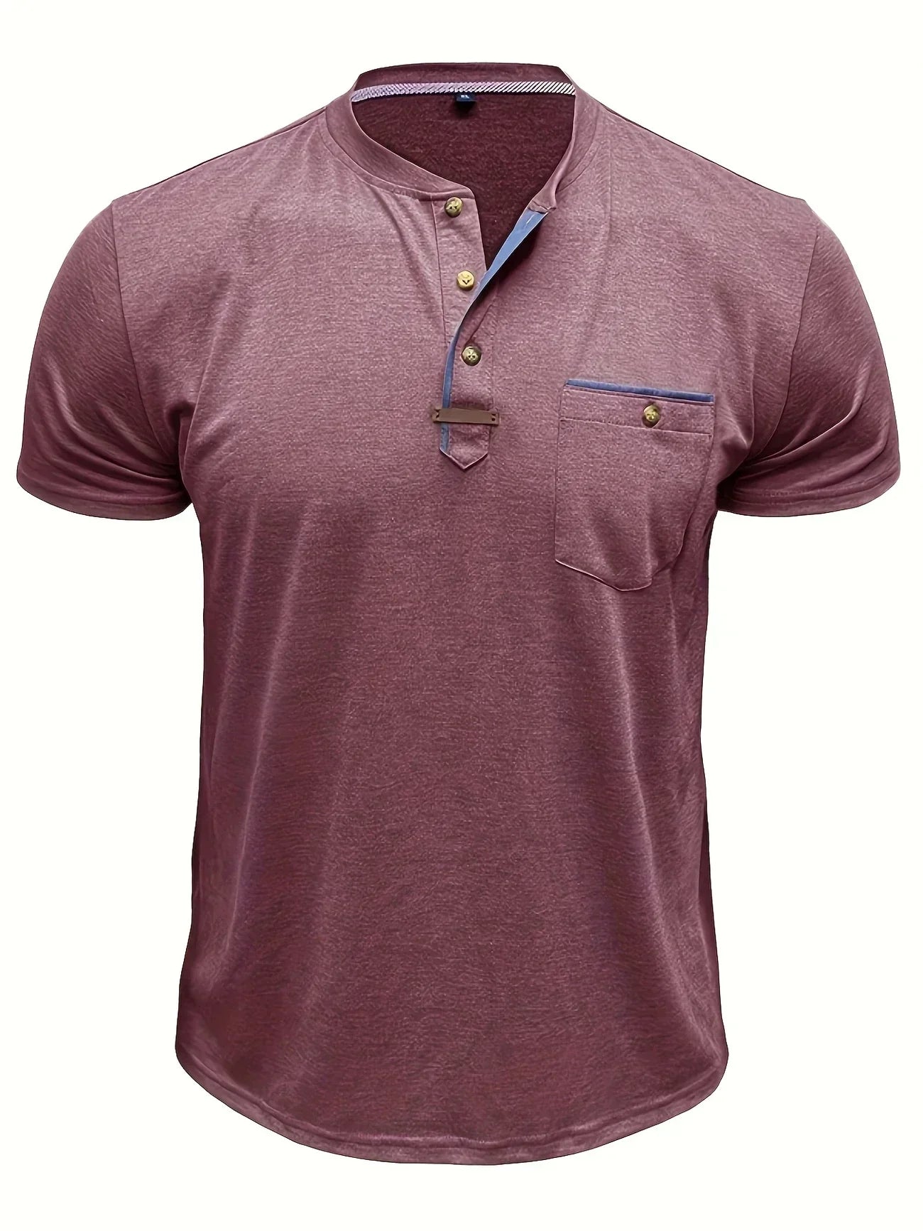 Weiches Basic T-Shirt mit Brusttasche für Herren
