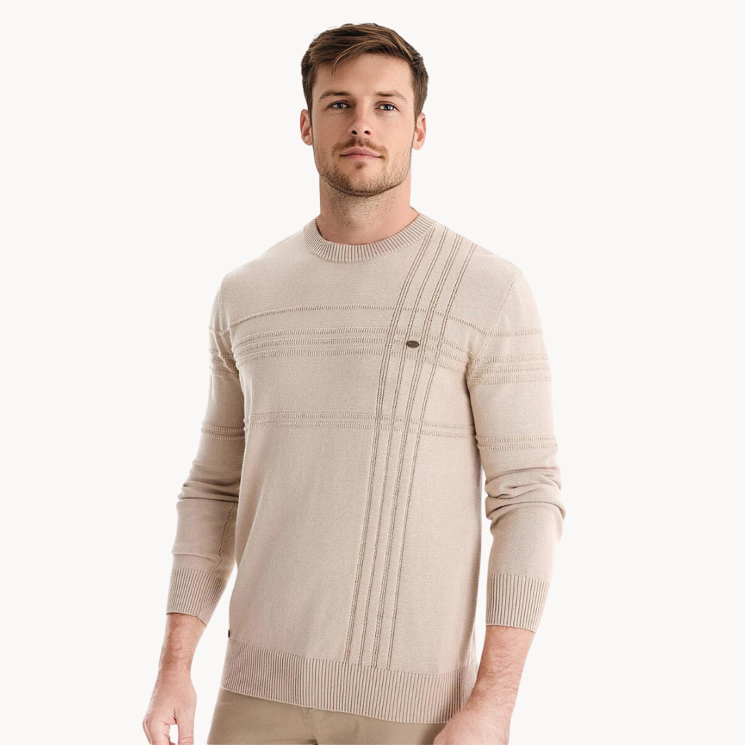 MIKA MÜNCHEN™ | MÄNNERPULLOVER MIT KAROMUSTER
