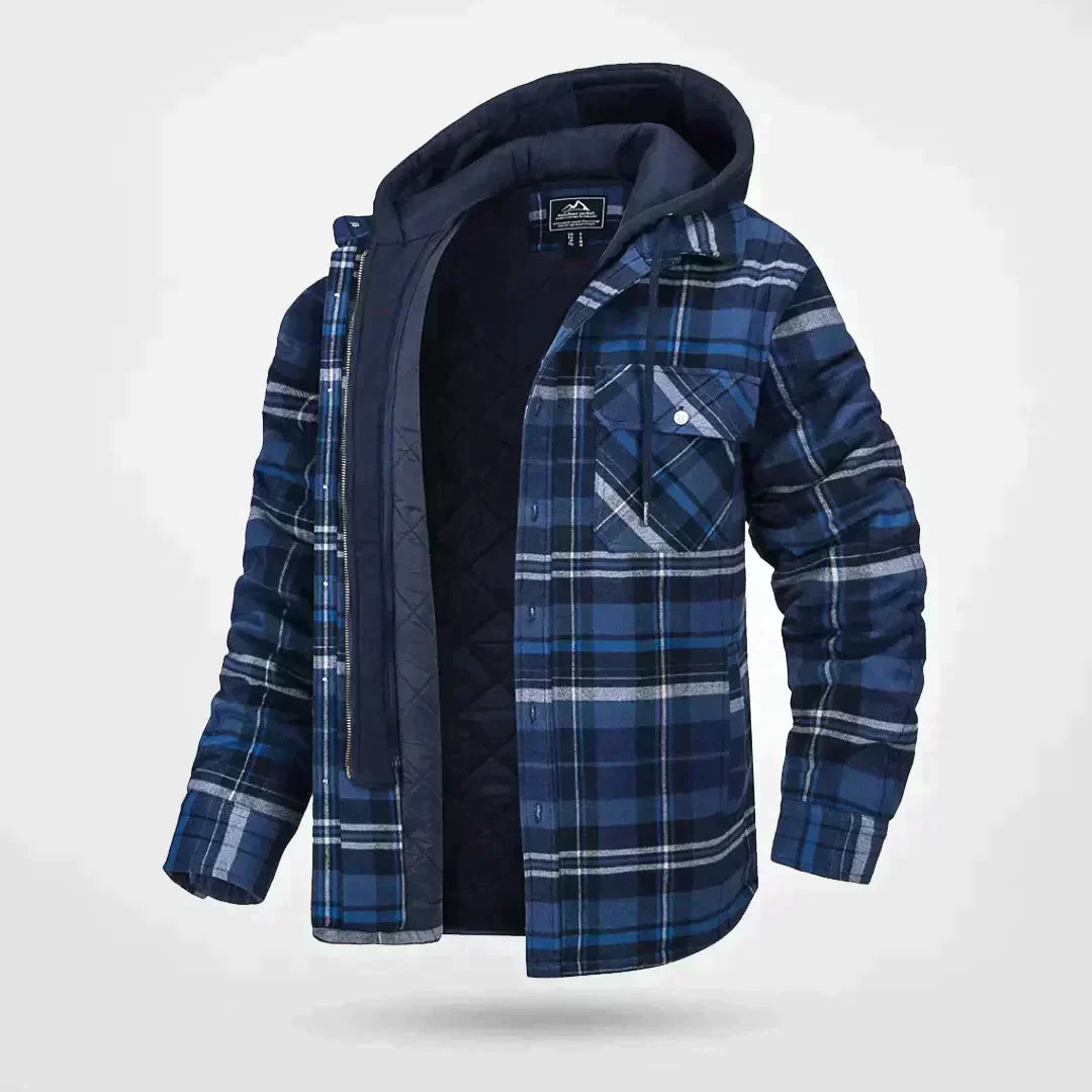Kapuzen-Button-Down-Jacke für Herren