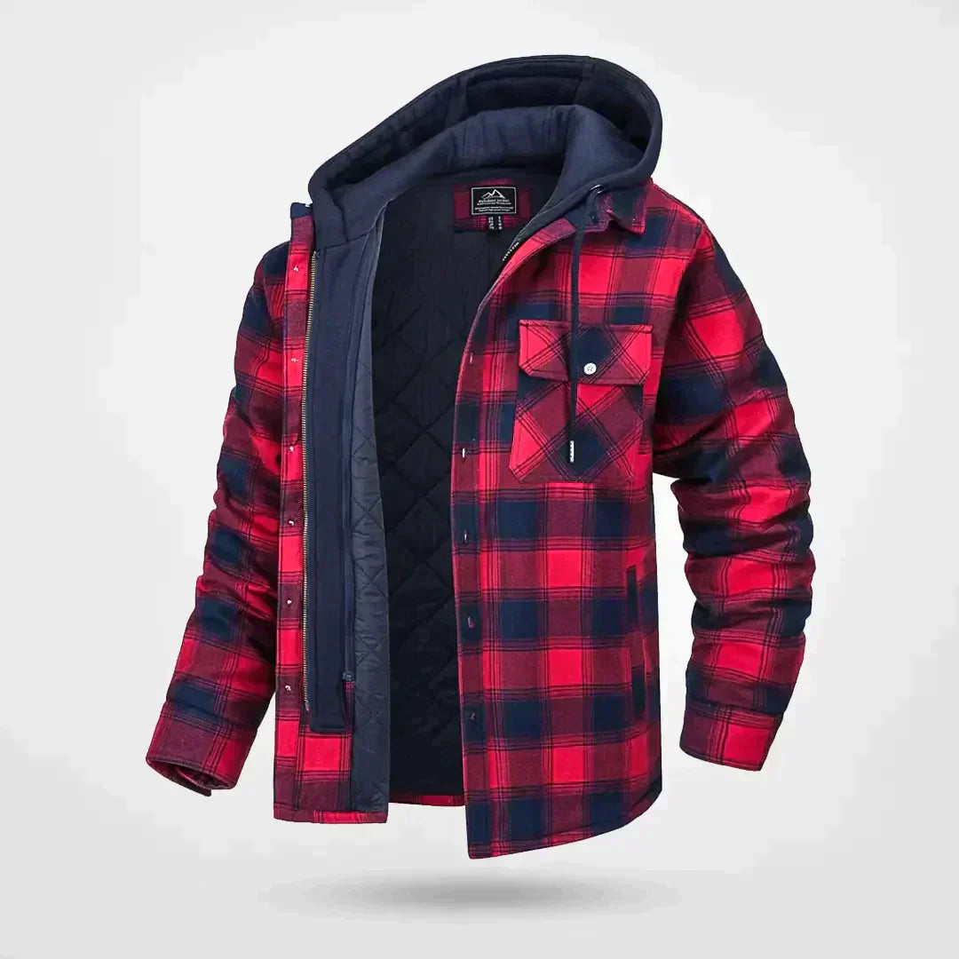 Kapuzen-Button-Down-Jacke für Herren