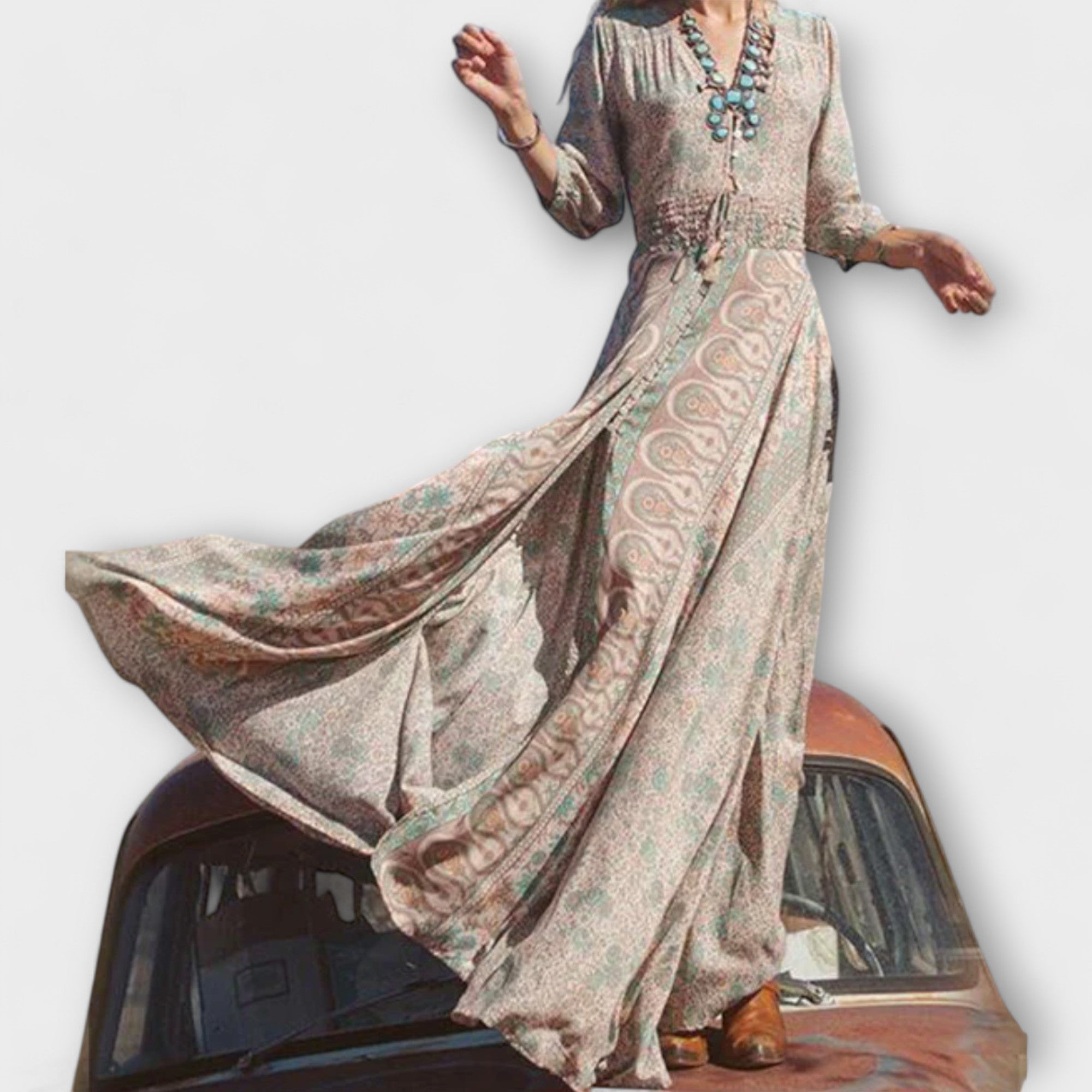 Aässiges böhmisches Maxikleid