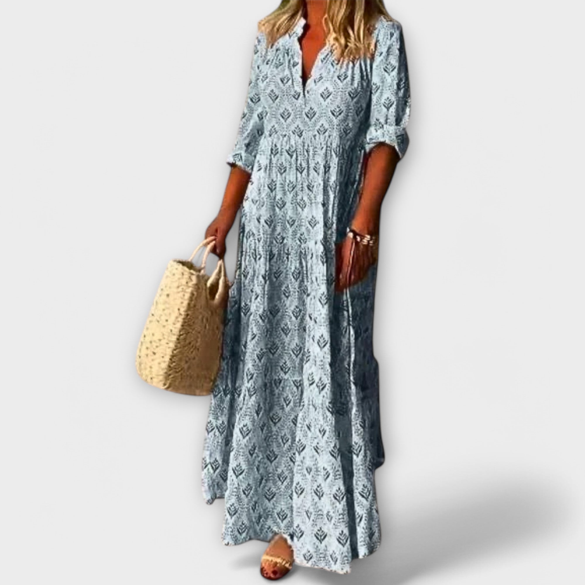 Aurora - Stilvolles und Bequemes Frühlings Maxi Kleid