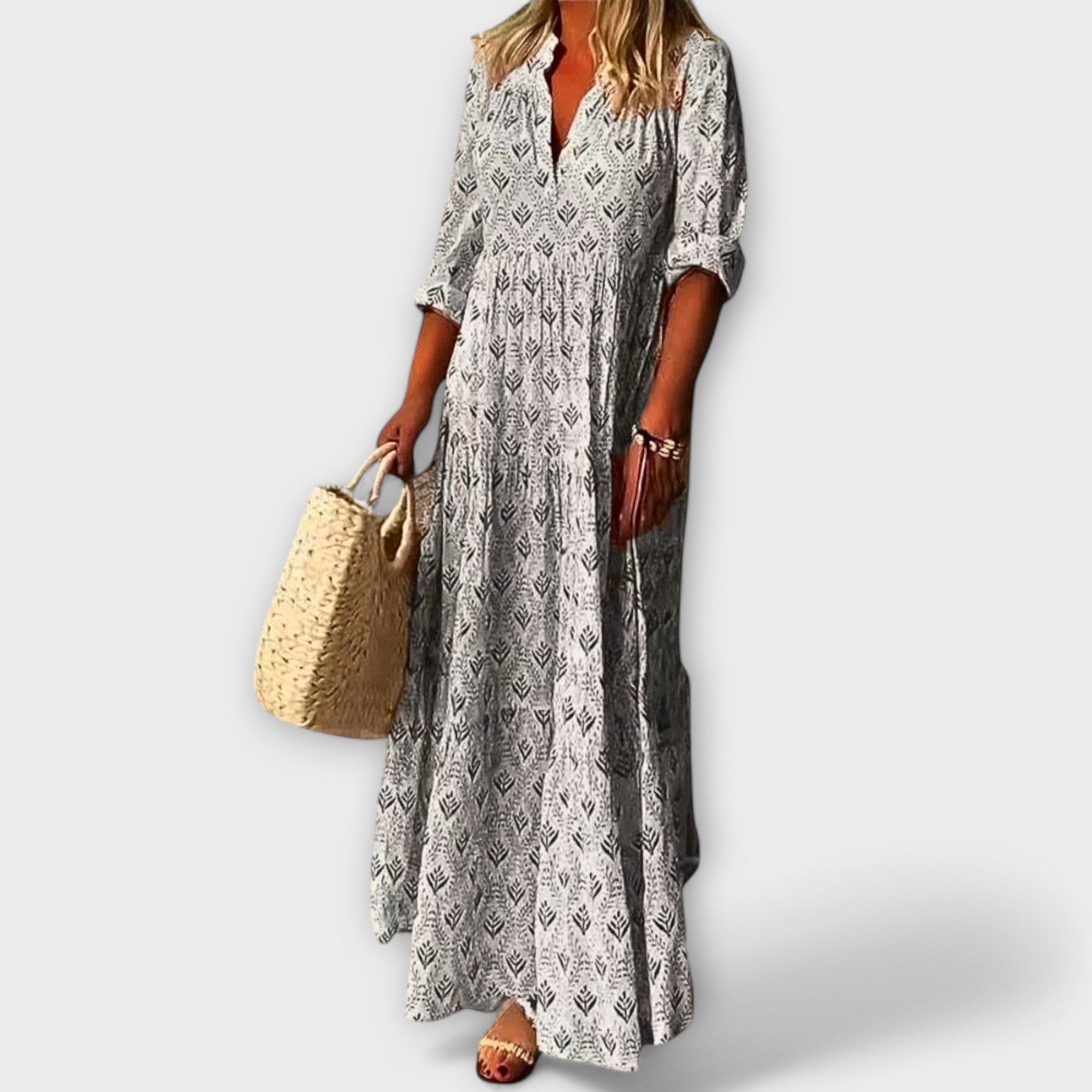 Aurora - Stilvolles und Bequemes Frühlings Maxi Kleid