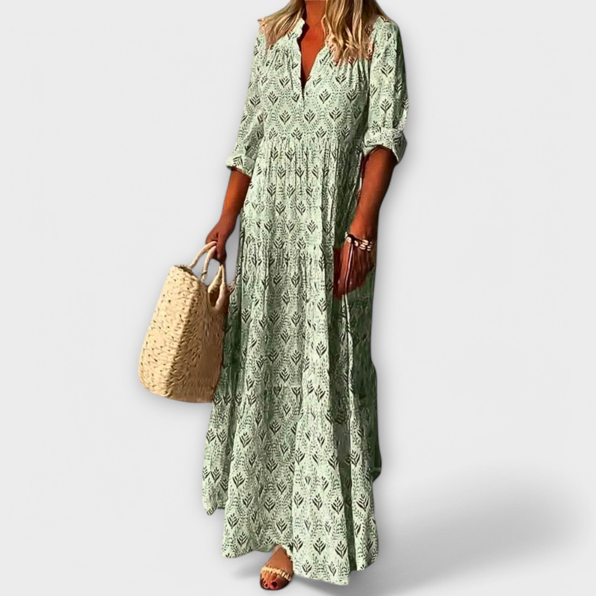 Aurora - Stilvolles und Bequemes Frühlings Maxi Kleid