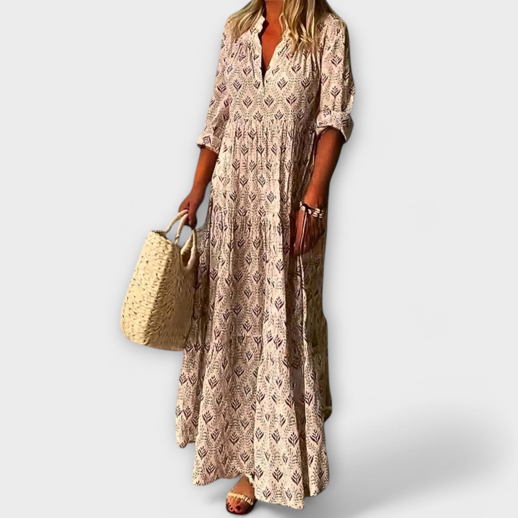 Aurora - Stilvolles und Bequemes Frühlings Maxi Kleid