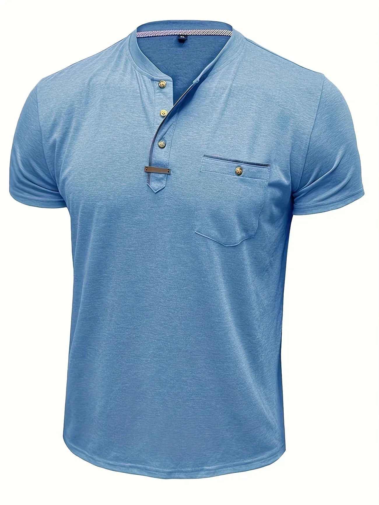 Weiches Basic T-Shirt mit Brusttasche für Herren