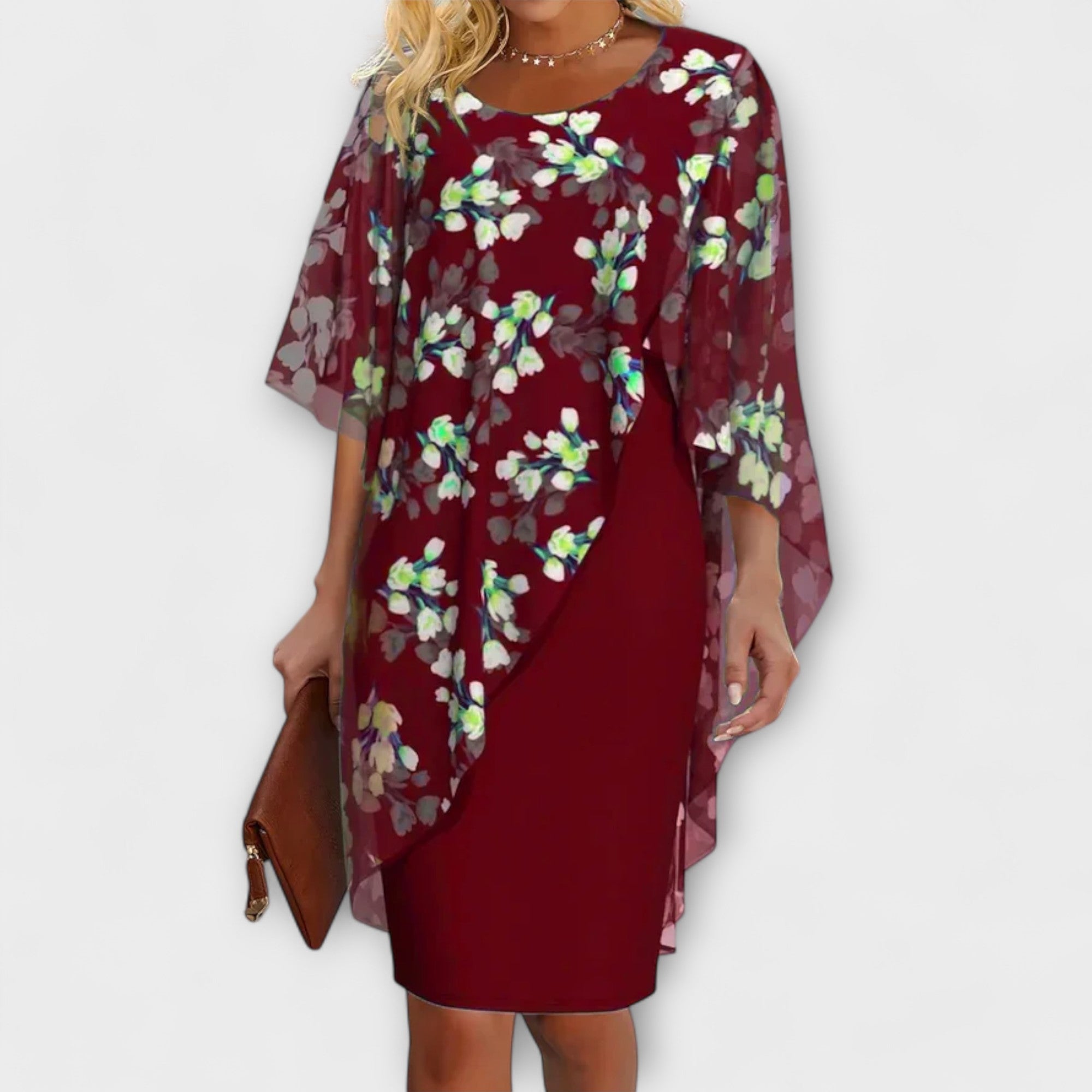 Aurora - Florales Chiffon-Damenkleid