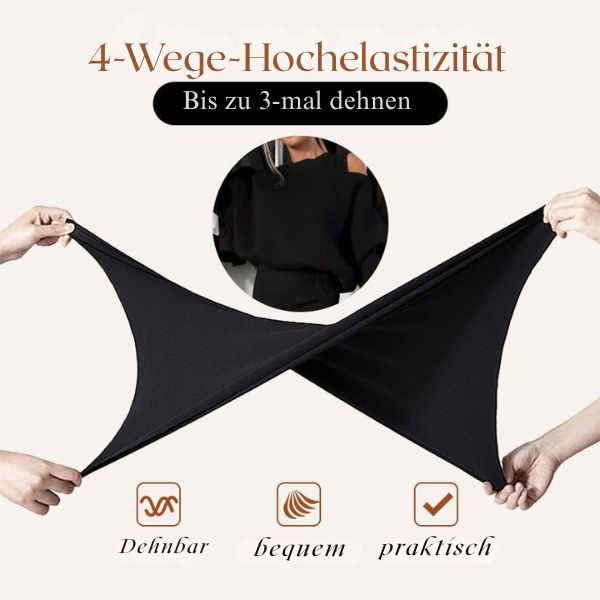 Damen-Set mit schrägem Schulterdesign, Sweatshirt und ärmelloser Kleid