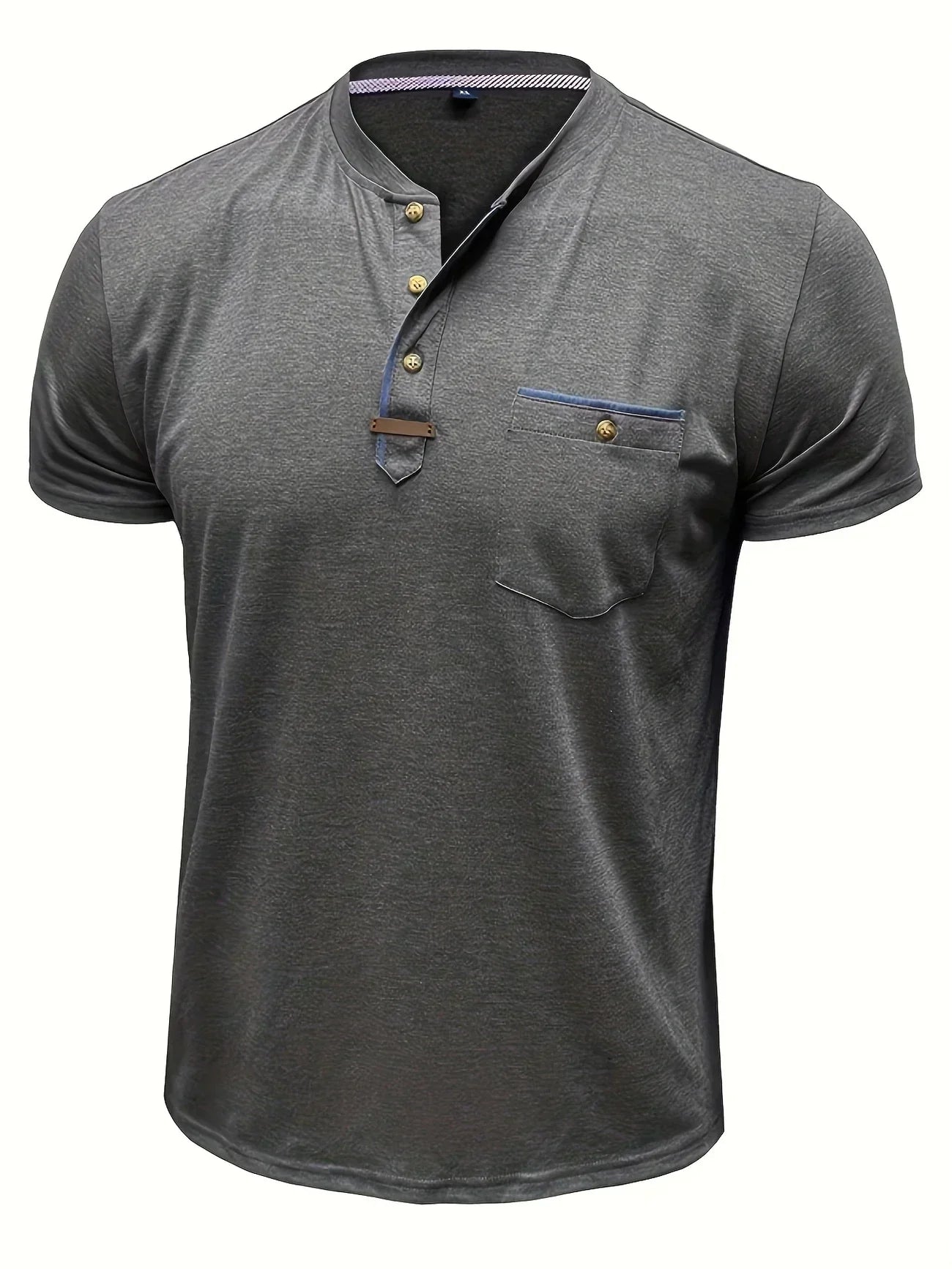 Weiches Basic T-Shirt mit Brusttasche für Herren