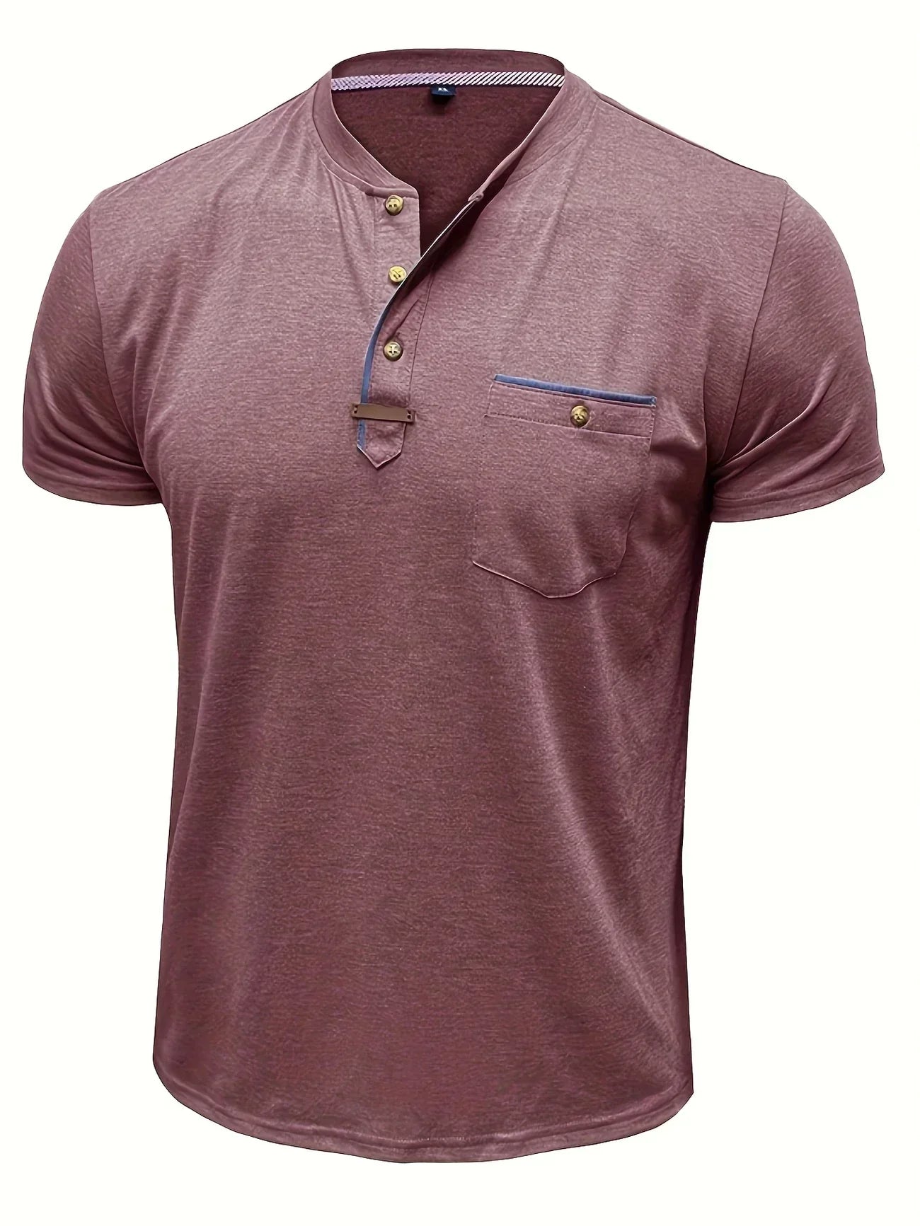 Weiches Basic T-Shirt mit Brusttasche für Herren