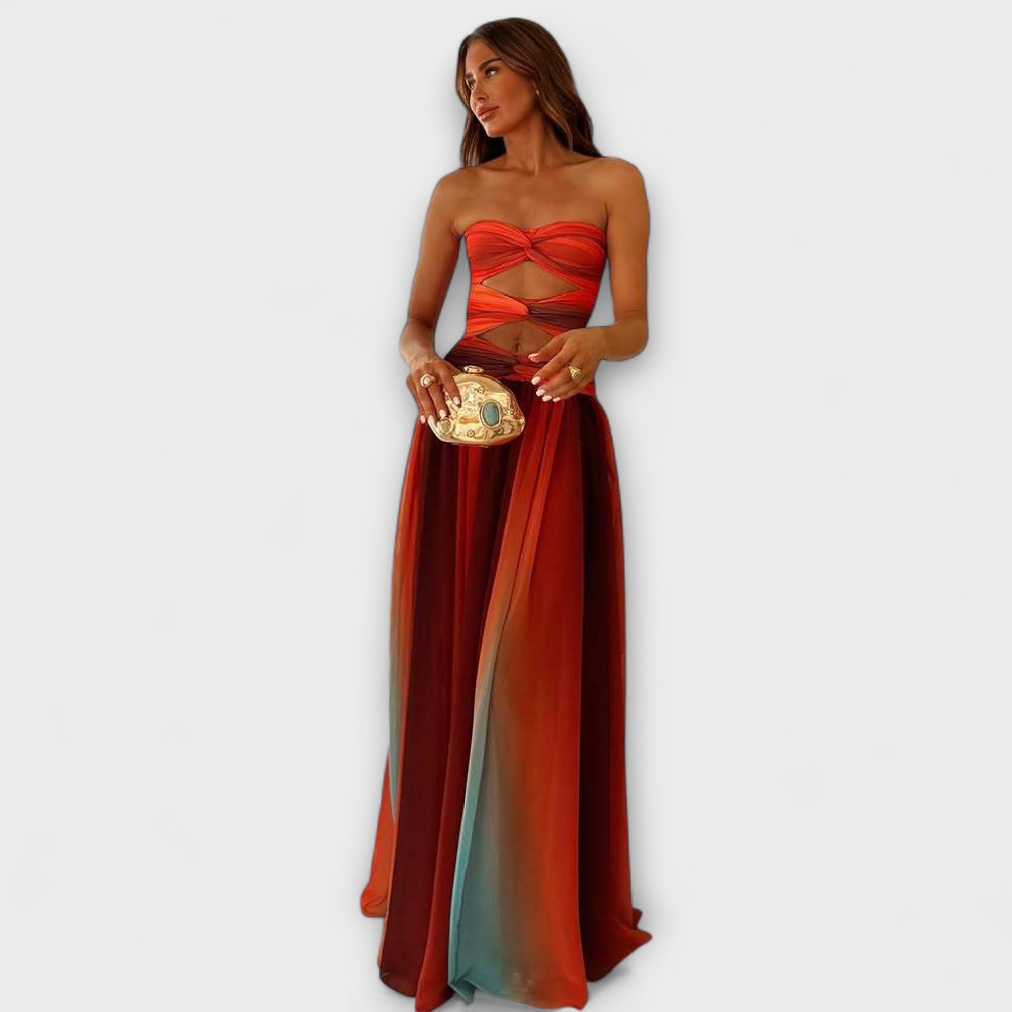 Aurora - Trägerloses Maxikleid