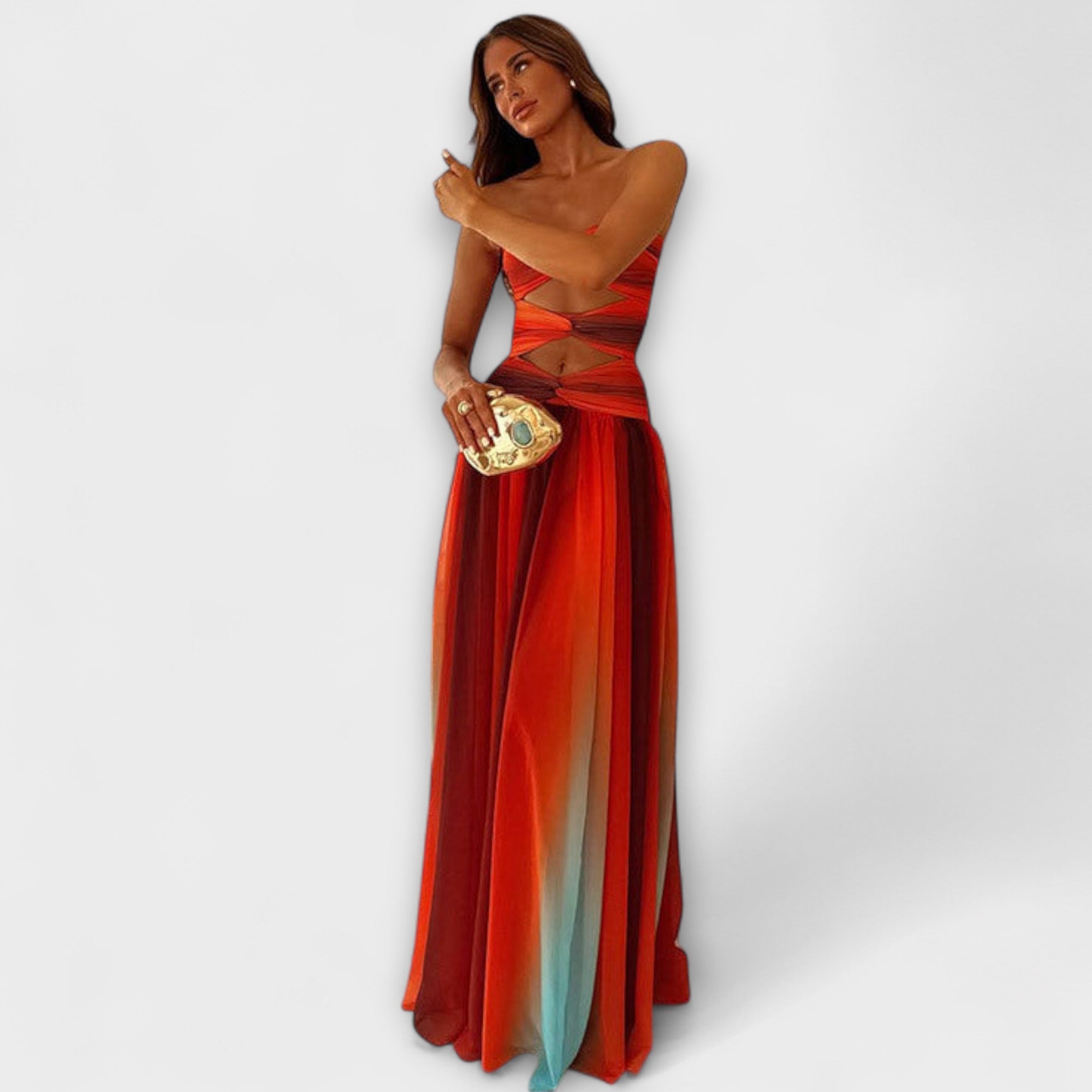 Aurora - Trägerloses Maxikleid