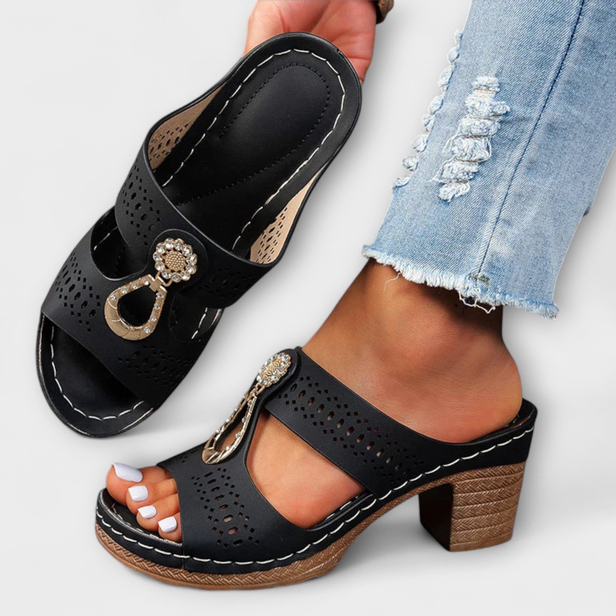 Aurora - Stilvolle und Bequeme Orthopädische Sandalen
