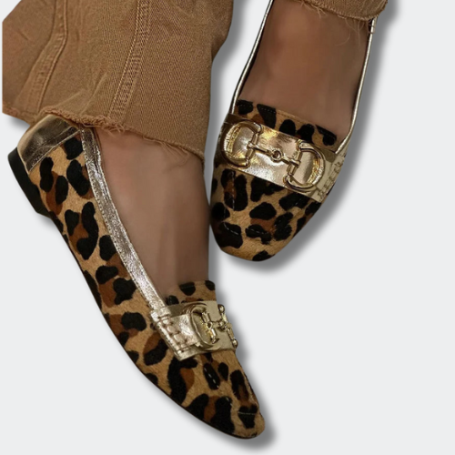 Luna™ | Mokassin Leopard Gold