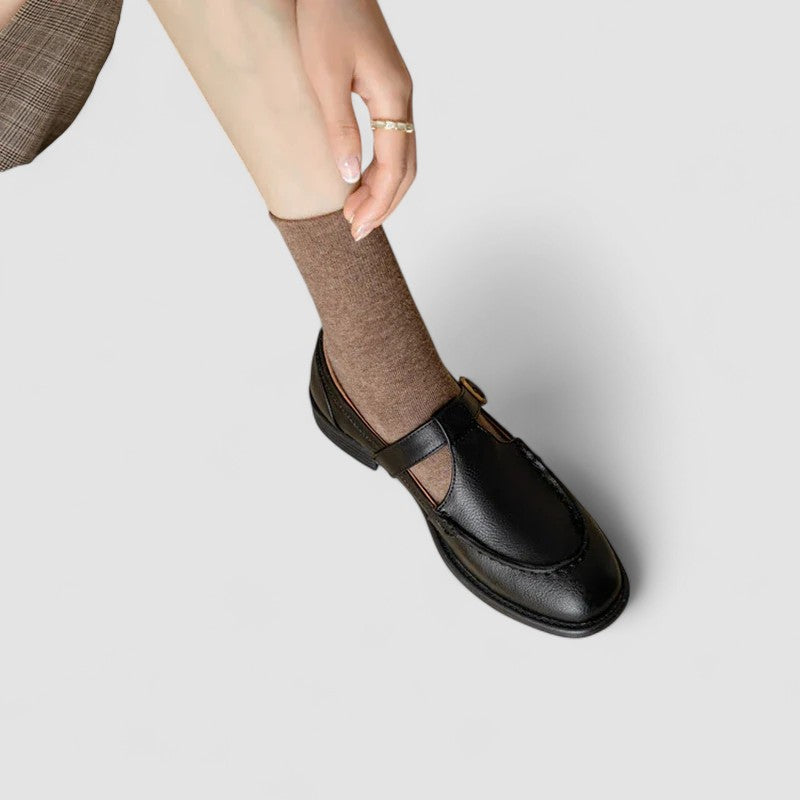 Avery – Orthopädische Mary Jane Schuhe mit quadrater Zehenform