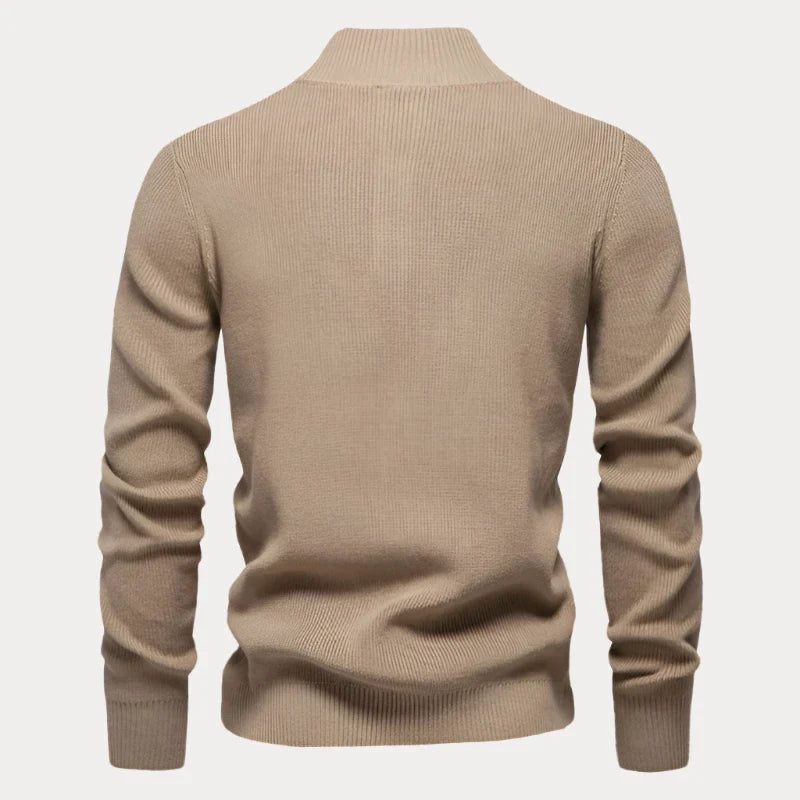 Strickpullover mit Knöpfen für Herren