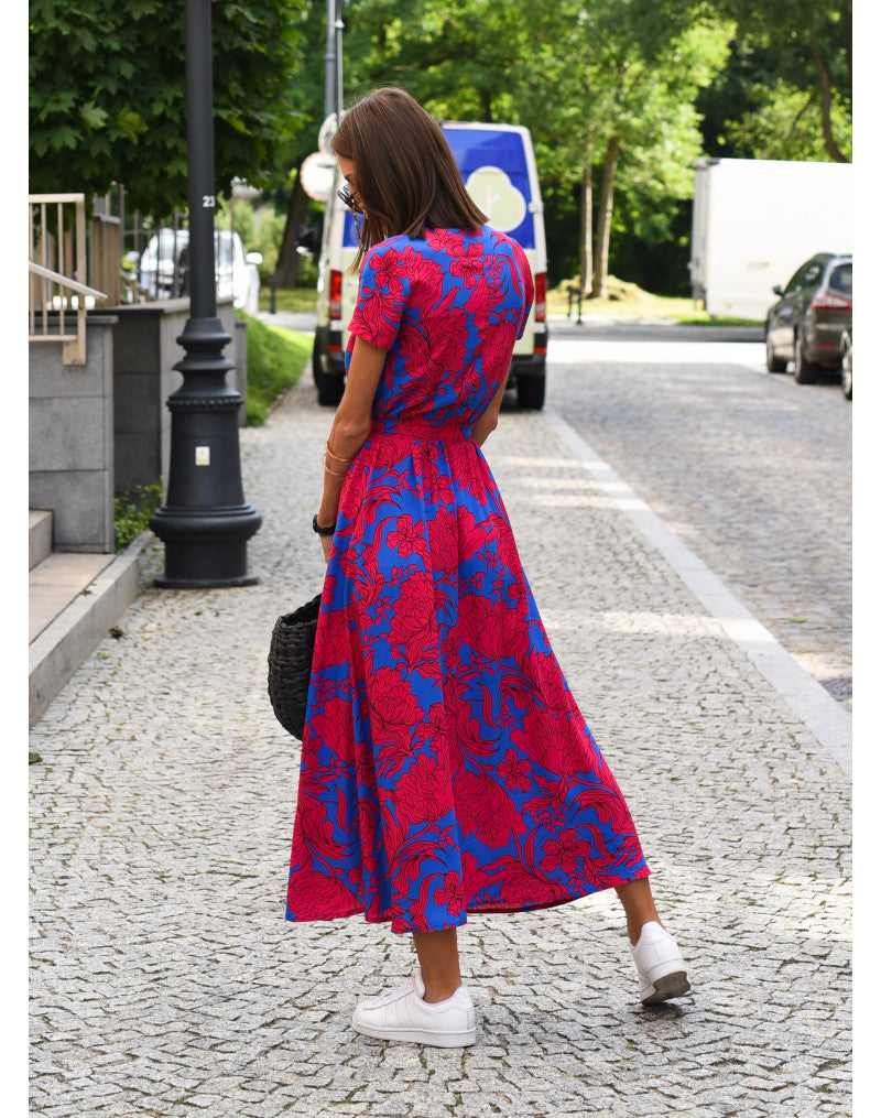 Nadine™ | Midi-Blumen Kleid