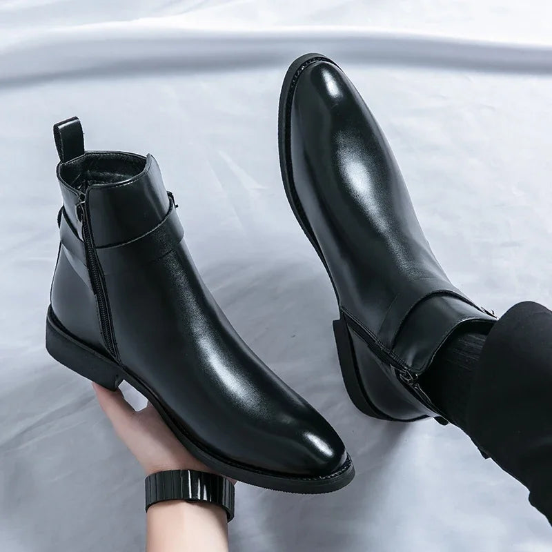 Sergio Echtleder Chelsea Boots