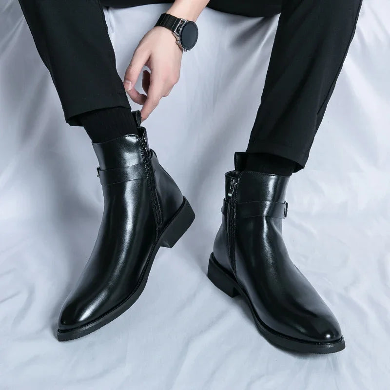 Sergio Echtleder Chelsea Boots