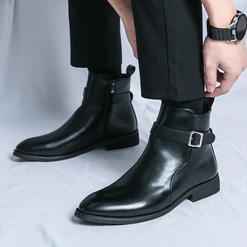 Sergio Echtleder Chelsea Boots