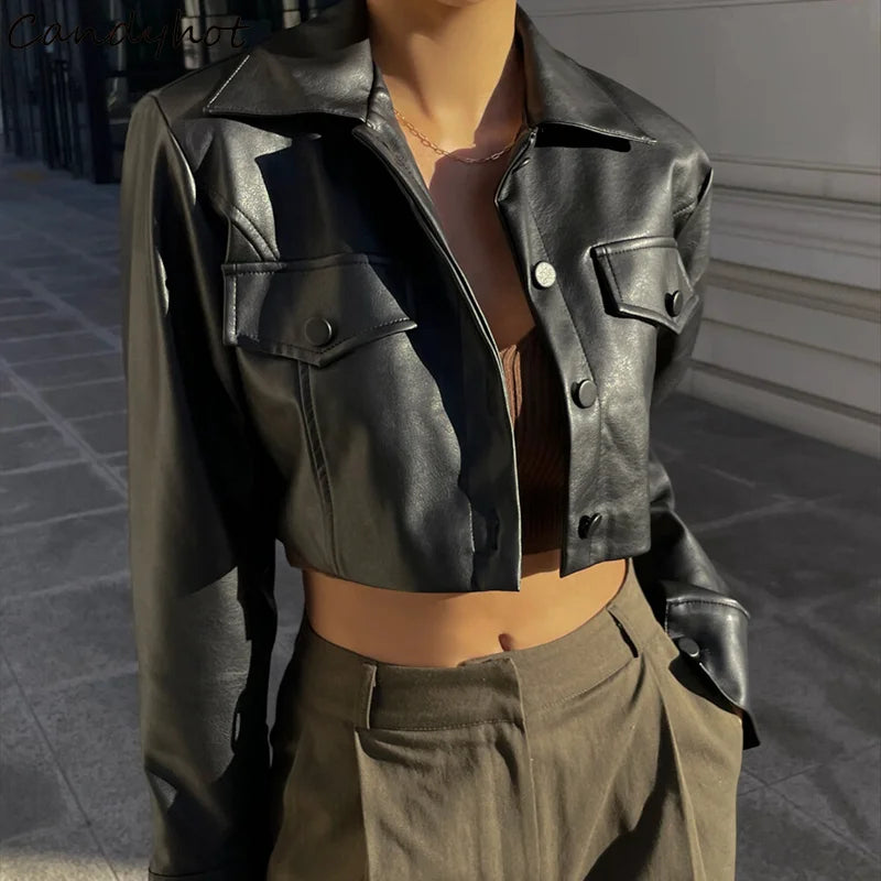 Élise™ | Elegante Lederimitatjacke