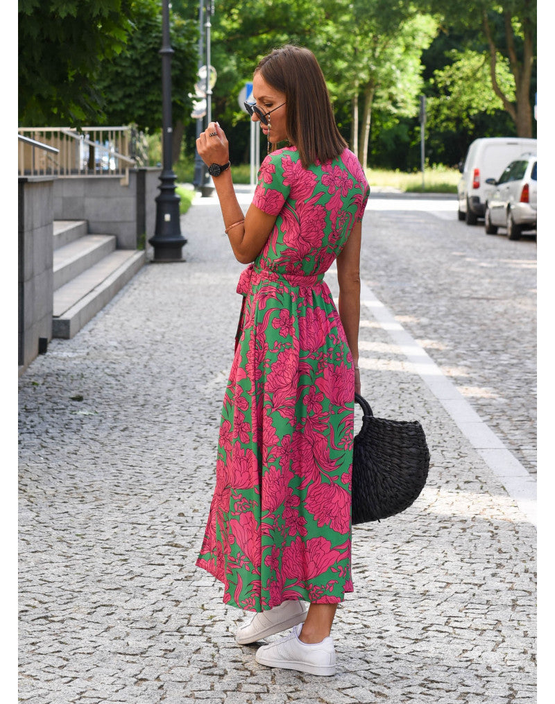 Nadine™ | Midi-Blumen Kleid