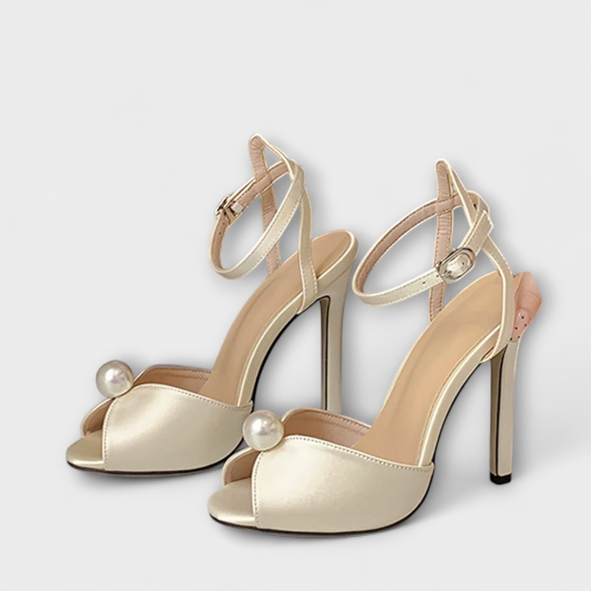 Aurora - Hochwertige Bequeme Seiden Peep Toe