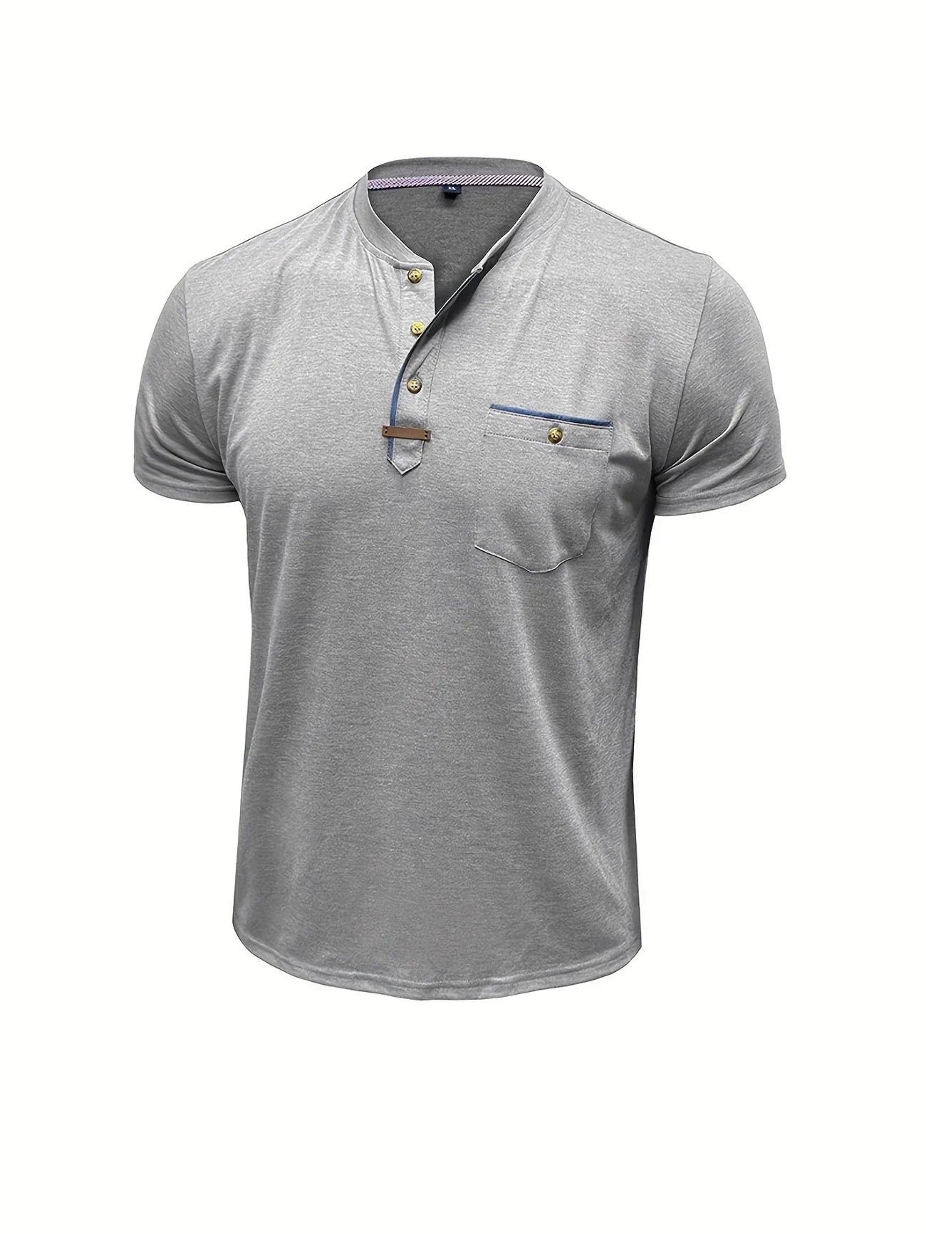 Weiches Basic T-Shirt mit Brusttasche für Herren