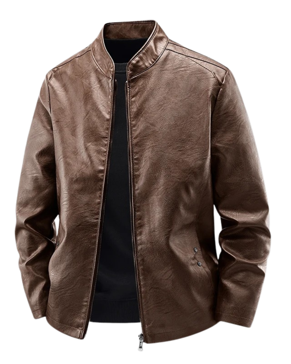 Leder Bikerjacke