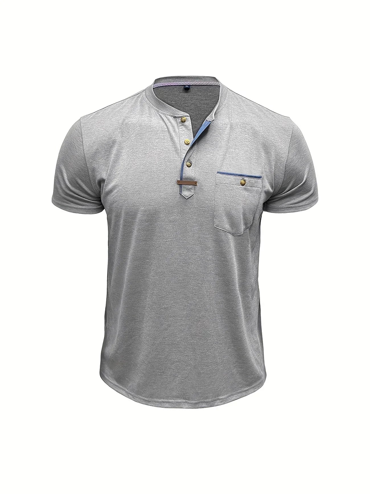 Weiches Basic T-Shirt mit Brusttasche für Herren