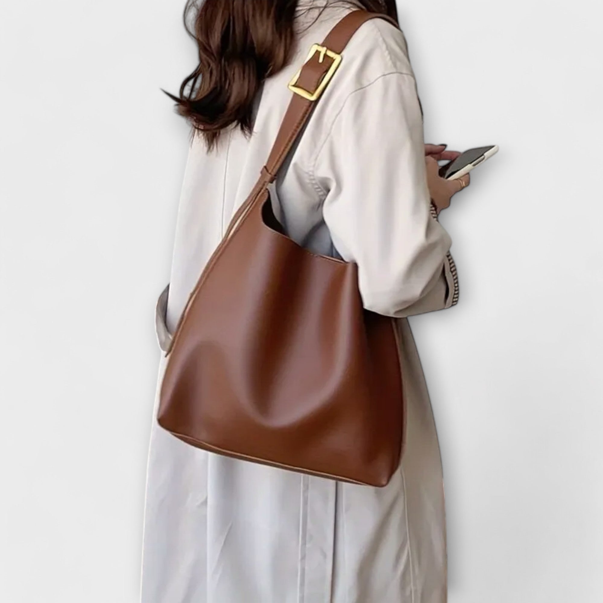 Aurora. – Elegante Lederschultertasche