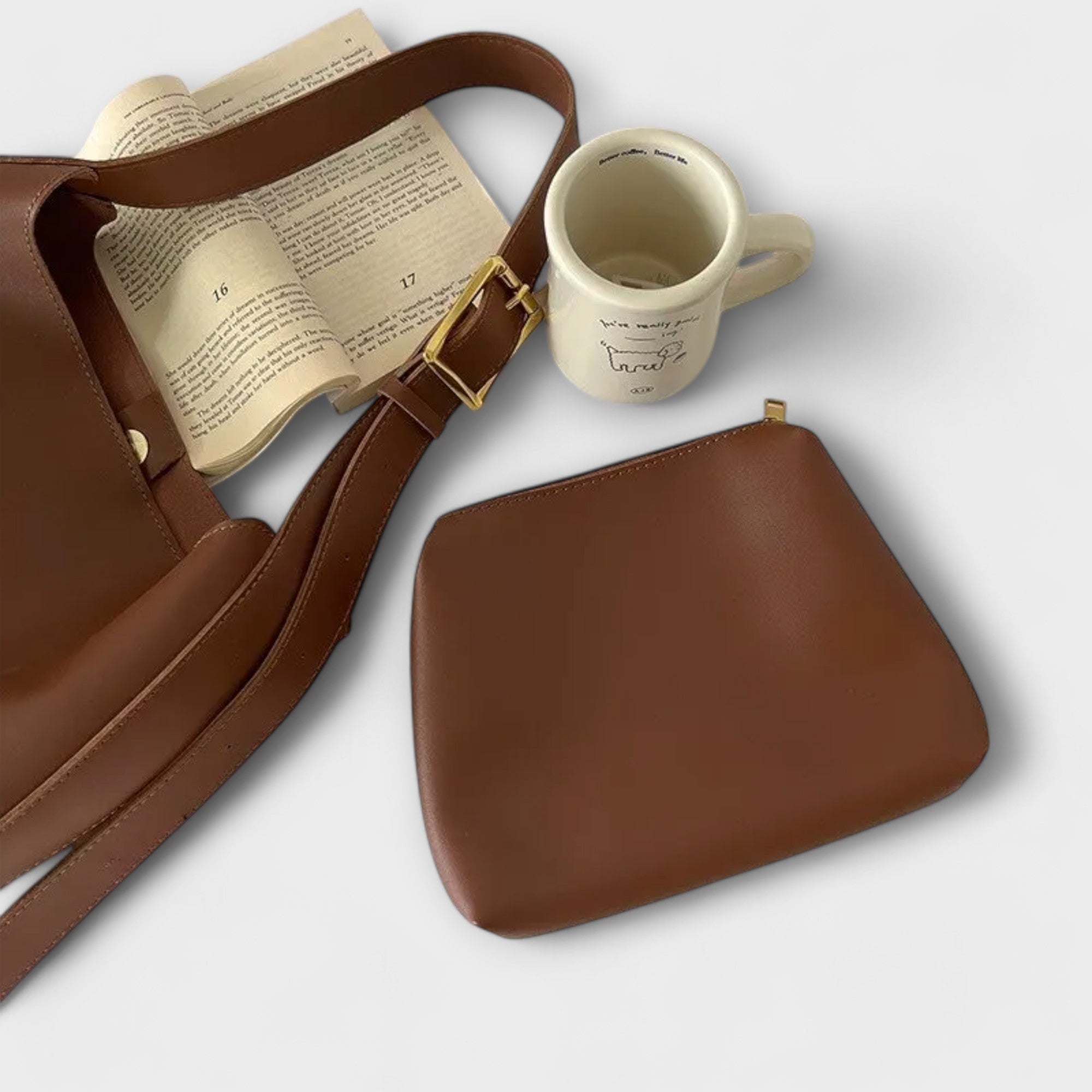 Isidore – Elegante Schultertasche aus Leder